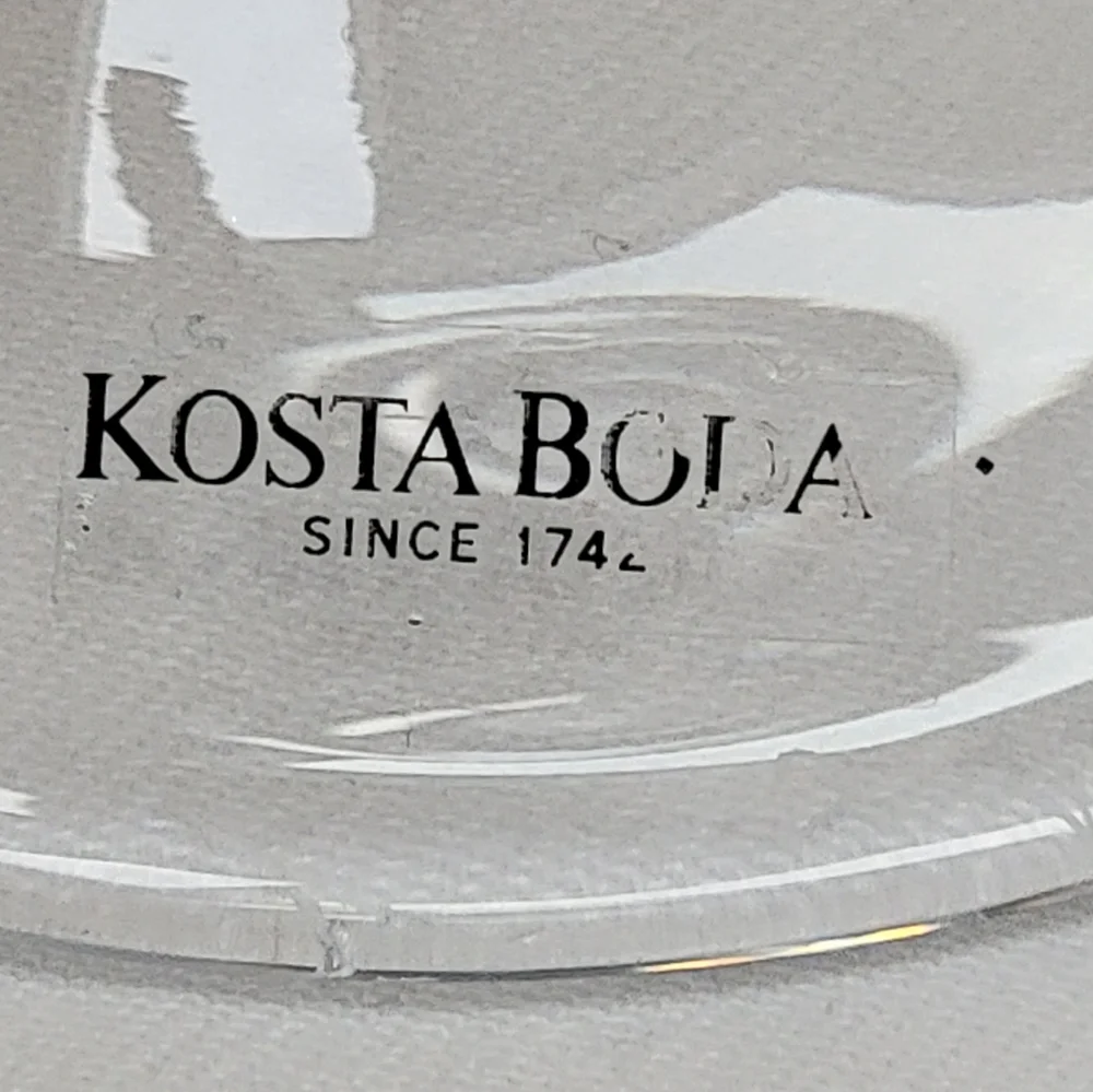 Vintage Kosta Boda Fanfare Crystal Candle Stick Holder 11" Tall Long Stem Signed - Picture 4 of 4